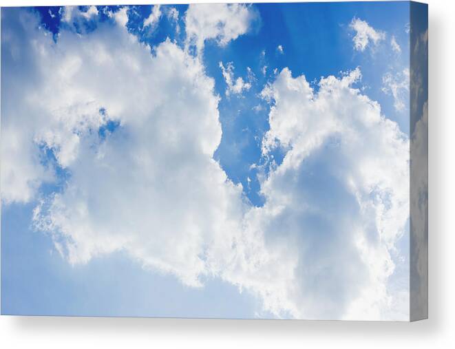 Tranquility Canvas Print featuring the photograph Cumulus Clouds by Sean De Burca