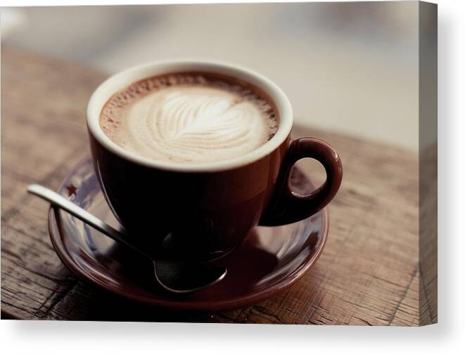Spoon Canvas Print featuring the photograph Cup Of Coffee by Jzhao Photography