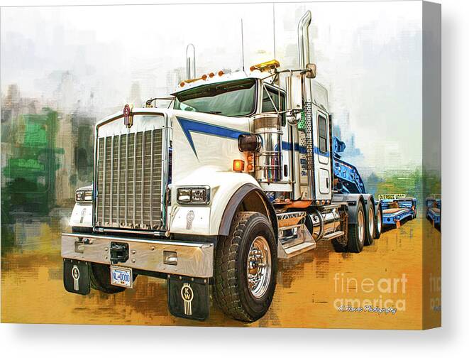 Big Rigs Canvas Print featuring the photograph Custom Truck Catr9374-19 by Randy Harris