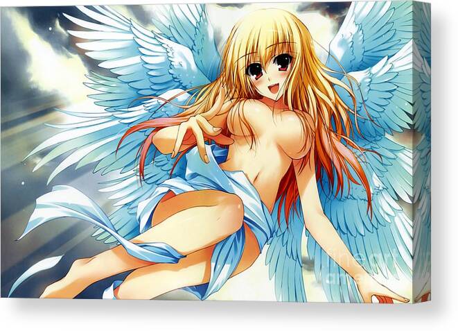 Fantasy Toon Girls Naked - Cute Nude Hentai Girl Angel Ultra HD Canvas Print / Canvas Art by Hi Res -  Pixels Canvas Prints