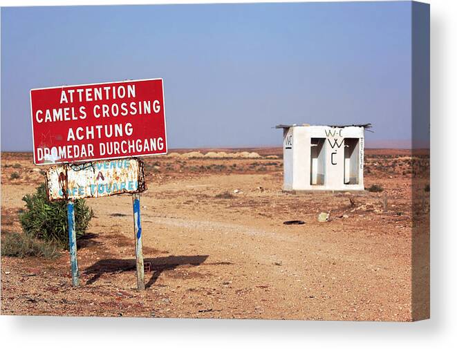 Shadow Canvas Print featuring the photograph Dangerous Toilet by Umberto Berzano