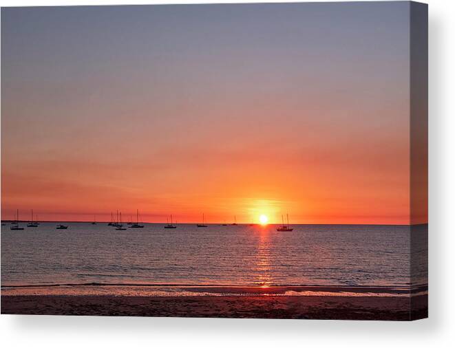 Sunset Canvas Print featuring the photograph Days End by Catherine Reading