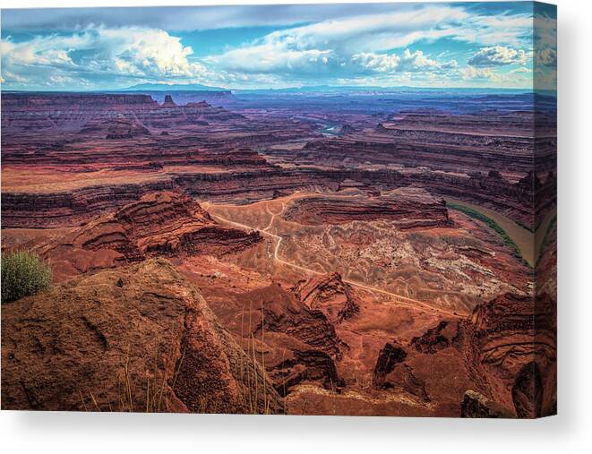 Dead Horse Point Canvas Print featuring the photograph Dead Horse Point Overlook by Paul LeSage