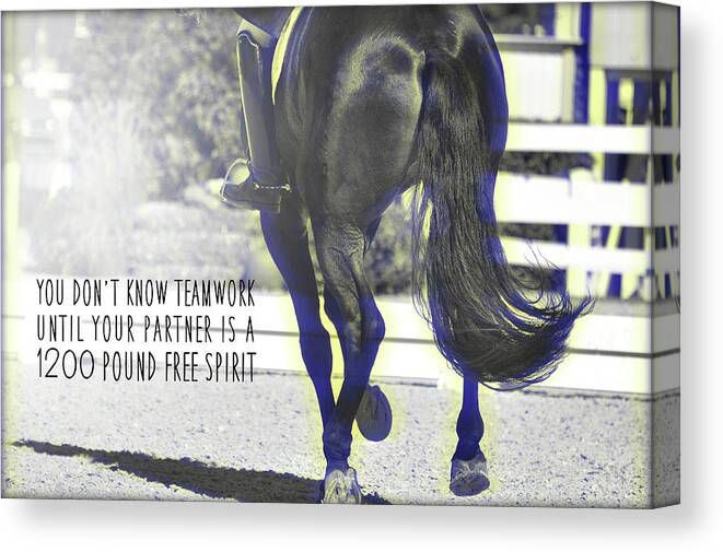 1200 Canvas Print featuring the photograph DIAGONAL CROSS quote by Dressage Design