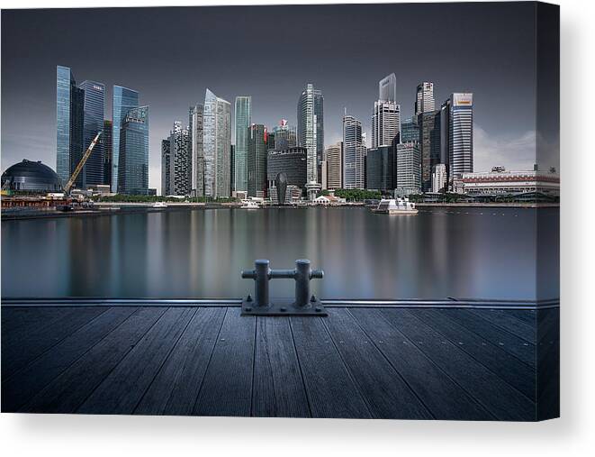Docks Canvas Print featuring the photograph Dock by Purplepage