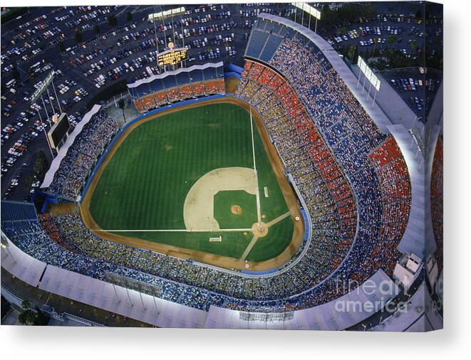 Viewpoint Canvas Print featuring the photograph Dodger Stadium by Getty Images