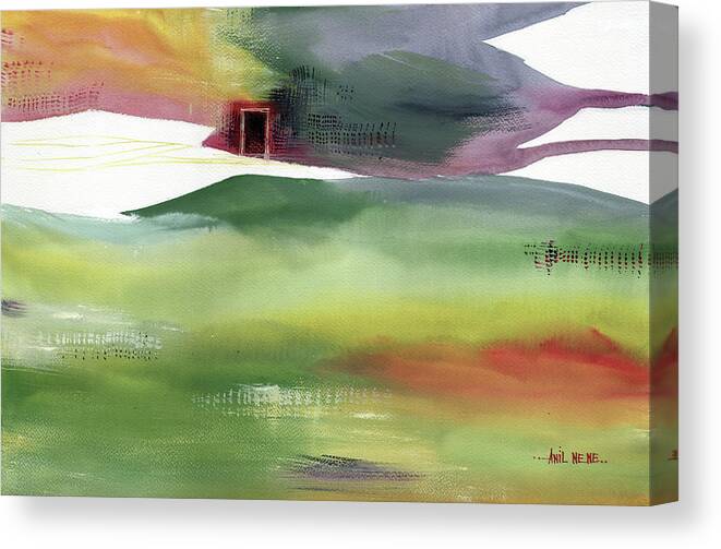 Nature Canvas Print featuring the painting Door 4 by Anil Nene