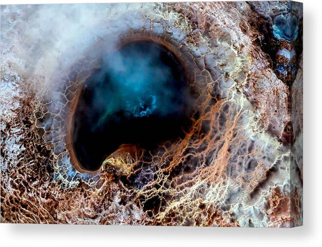 Hot Spring Canvas Print featuring the photograph Dragon's Eye by James Bian