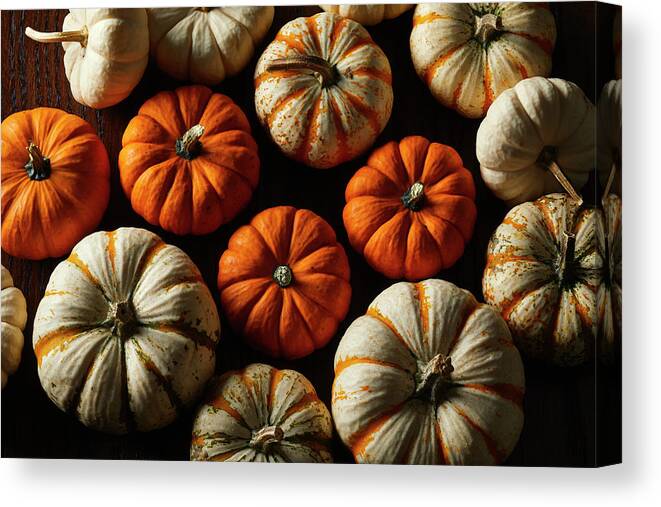 Food Canvas Print featuring the photograph Dramatic Pumpkins #5 by Cuisine at Home