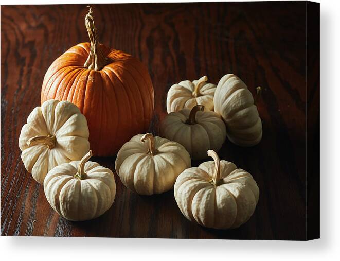 Food Canvas Print featuring the photograph Dramatic Pumpkins by Cuisine at Home
