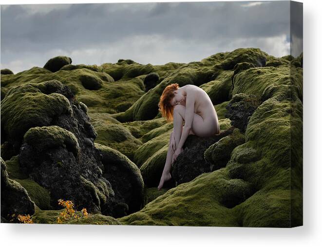 Nude Canvas Print featuring the photograph Draumar In Suursveit. by Liv Inger Natvik