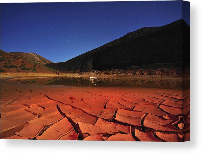 Tranquility Canvas Print featuring the photograph Drought Red by Davidexuvia