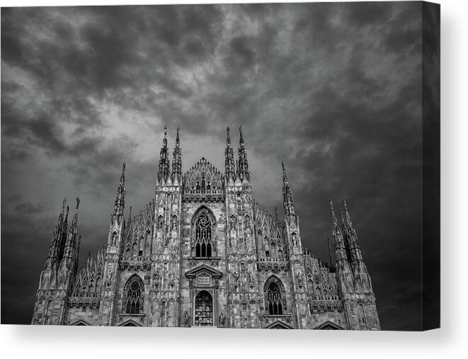 Architecture Canvas Print featuring the painting Duomo Di Milano by Aledanda