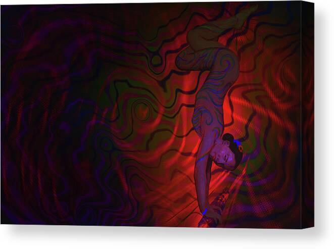 Digital Art Canvas Print featuring the painting Dynamic Color 3 by Jeremy Robinson