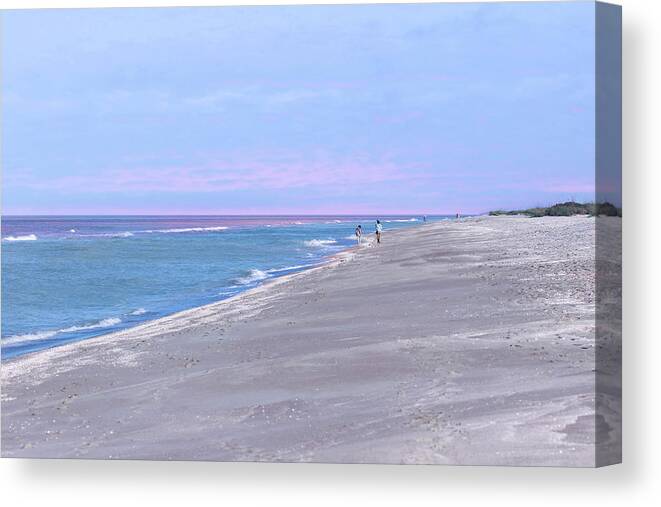 Seascape Canvas Print featuring the photograph Early Morning at the Beach by Kim Hojnacki