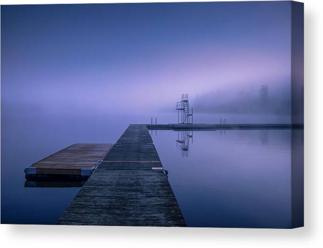 Landscape Canvas Print featuring the photograph Early Morning In October by Benny Pettersson