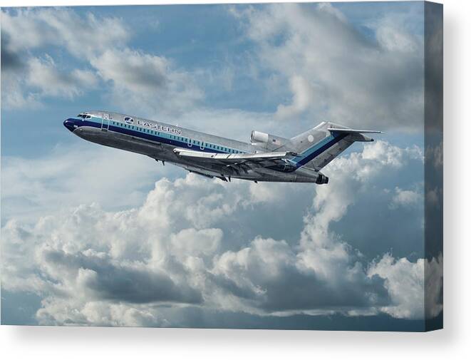 Eastern Airlines Canvas Print featuring the photograph Eastern Airlines Boeing 727 by Erik Simonsen