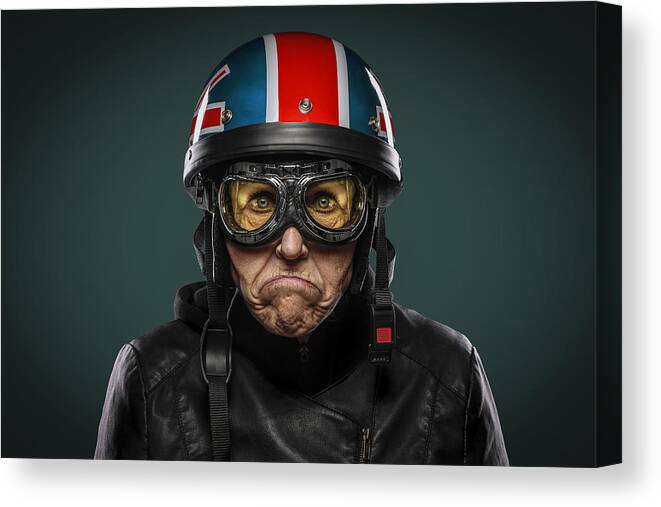 Humor Canvas Print featuring the photograph Easy Rider by Marc Sabat