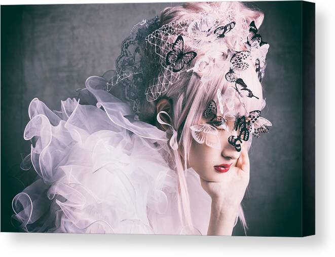 Portrait Canvas Print featuring the photograph Eclosion by Daisuke Kiyota