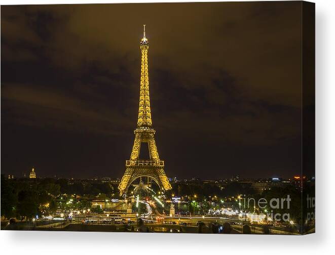 Sea Canvas Print featuring the digital art Eiffel Tower 1 by Michael Graham