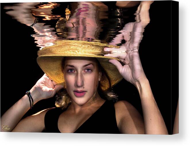 Underwater Canvas Print featuring the photograph Emily 4 by Jim Lesher