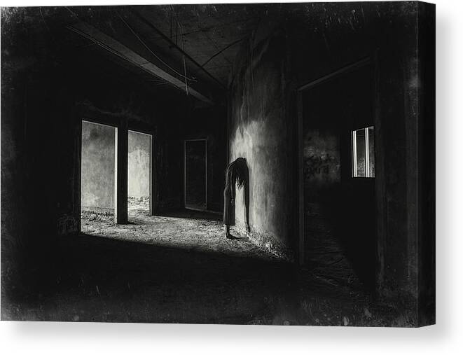 Conceptual Canvas Print featuring the photograph Emptiness Of The Soul by Fadhel Muhamad Fajeri