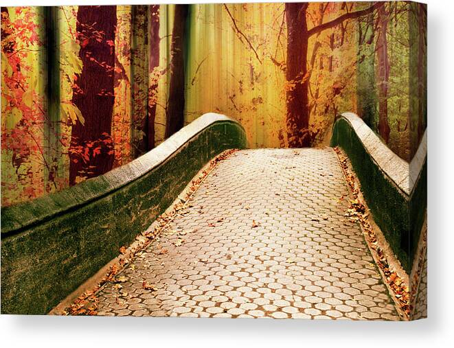 Bridge Canvas Print featuring the photograph Enchanted Autumn by Jessica Jenney