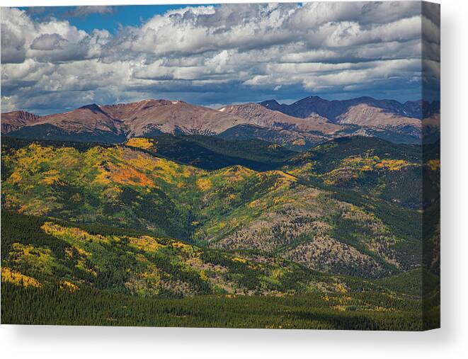 Alhann Canvas Print featuring the photograph Fall Colors from Mt Evans by Al Hann