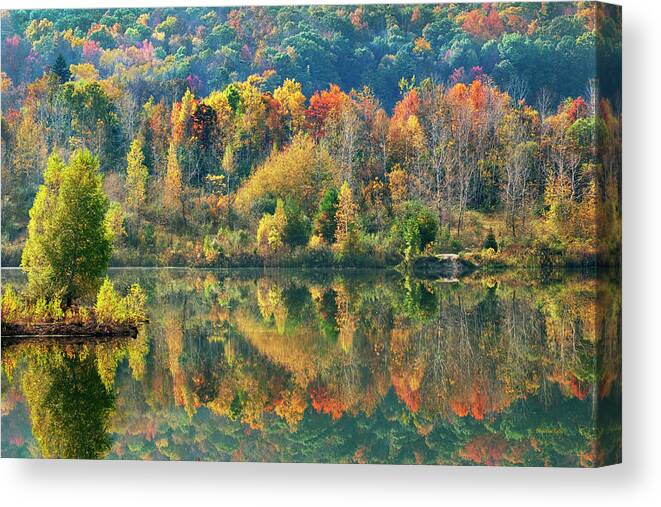 Fall Trees Canvas Print featuring the photograph Fall Kaleidoscope by Christina Rollo