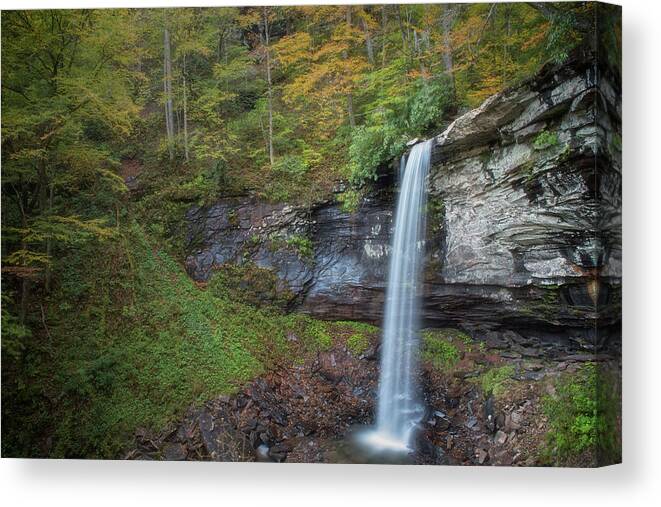 Falls Of Hills Creek Canvas Print featuring the photograph Falls of Hills Creek by Russell Pugh