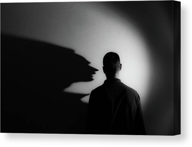 Shadow Canvas Print featuring the photograph Fears Lurking In The Dark by Photograph By Arturo Latierro ewarart