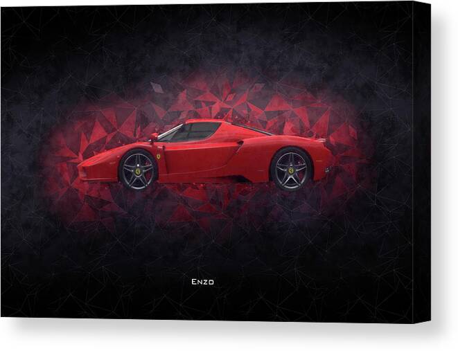 Ferrari Enzo Canvas Print featuring the digital art Ferrari Enzo by Airpower Art