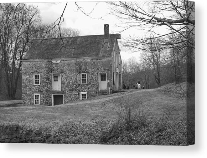 Waterloo Village Canvas Print featuring the photograph Smith's Store on the Hill - Waterloo Village by Christopher Lotito