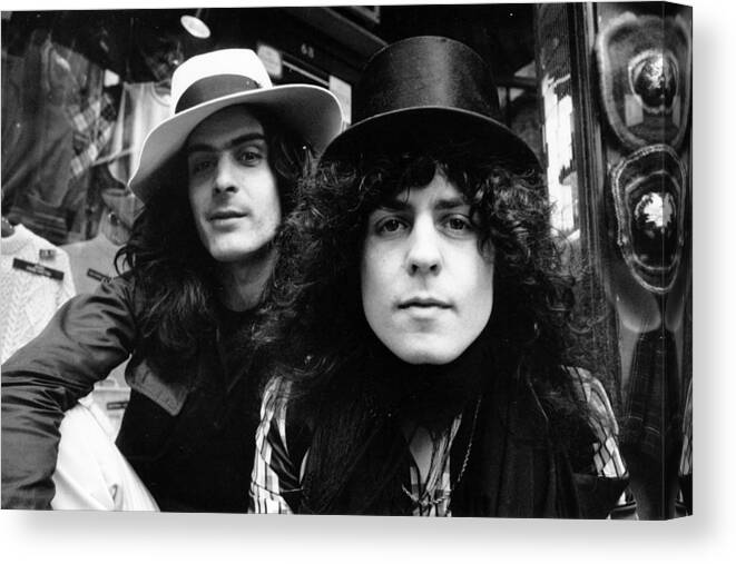 Rock Music Canvas Print featuring the photograph Finn And Bolan by Evening Standard