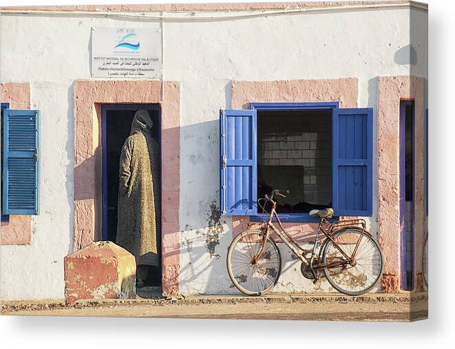 Essaouira Canvas Print featuring the photograph Fisherman Enquiry by Jessica Levant