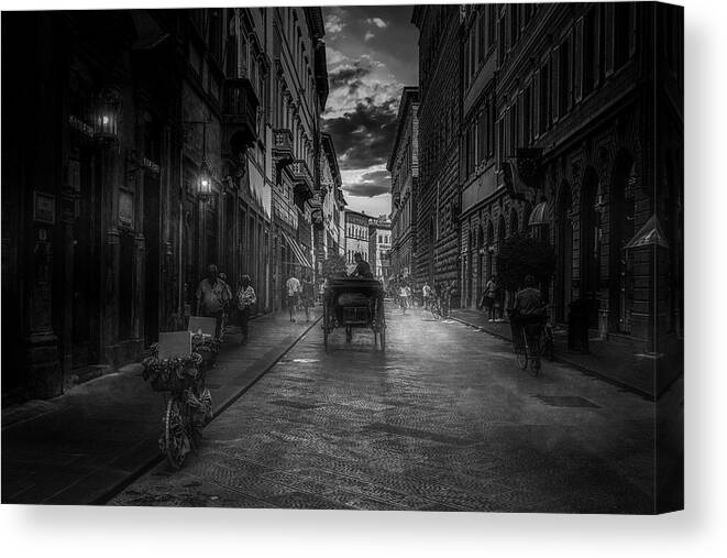 Florence Canvas Print featuring the photograph Florence Road by Andrea Fraccaroli