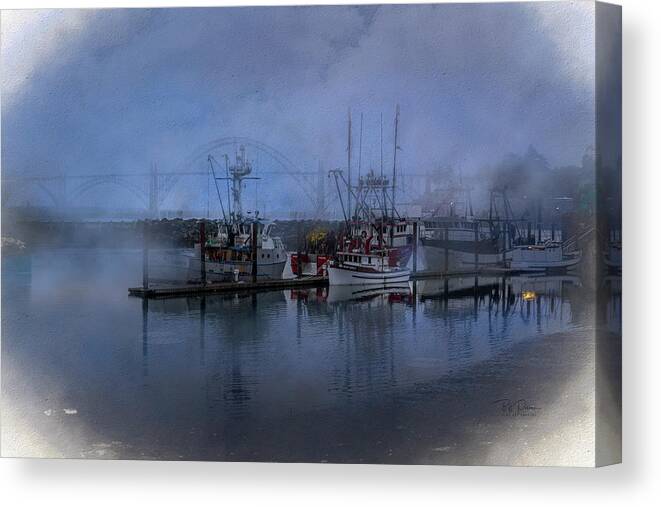 April Canvas Print featuring the photograph Foggy Bay Town by Bill Posner