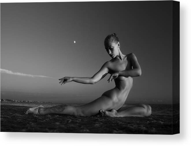 Fine Art Nude Canvas Print featuring the photograph Follow The Sky by Rostovskiy Anton