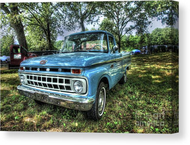 Truck Canvas Print featuring the photograph Ford 100 by Mike Eingle