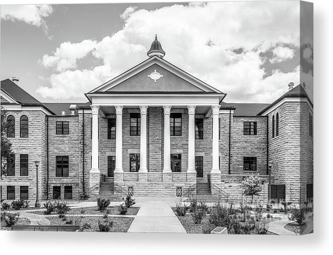 Fort Hays State Canvas Print featuring the photograph Fort Hays State University Picken Hall by University Icons