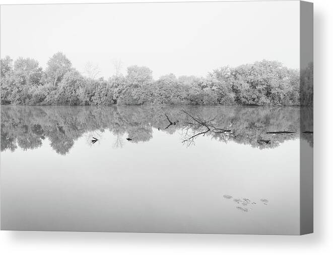 Fox River Canvas Print featuring the photograph Fox River Reflections by Lauri Novak