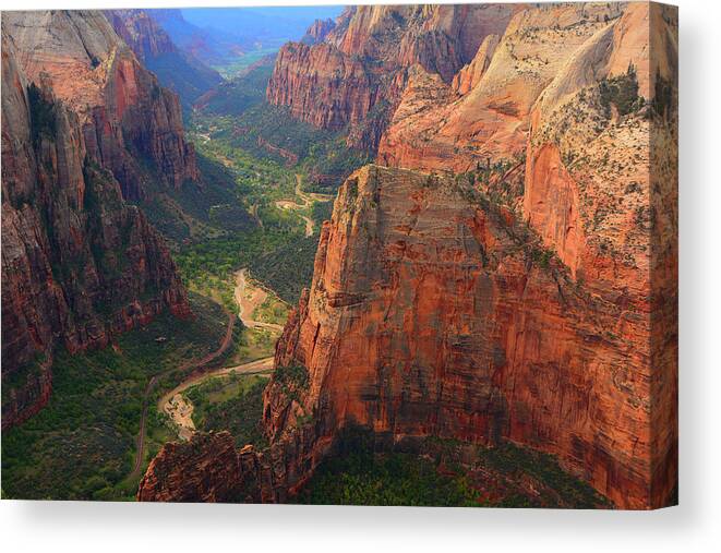 Observation Point Canvas Print featuring the photograph From Observation Point by Raymond Salani III
