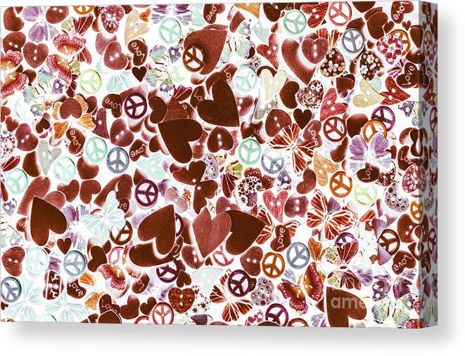 Love Canvas Print featuring the digital art Funky flower-power by Jorgo Photography