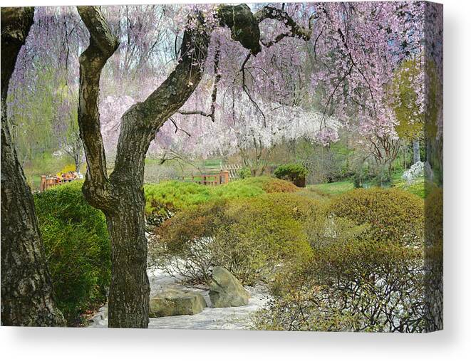 Tress Canvas Print featuring the photograph Garden Scene by Marty Koch