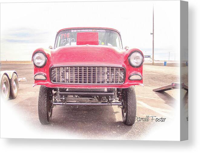 55 Canvas Print featuring the drawing Gasser front by Darrell Foster