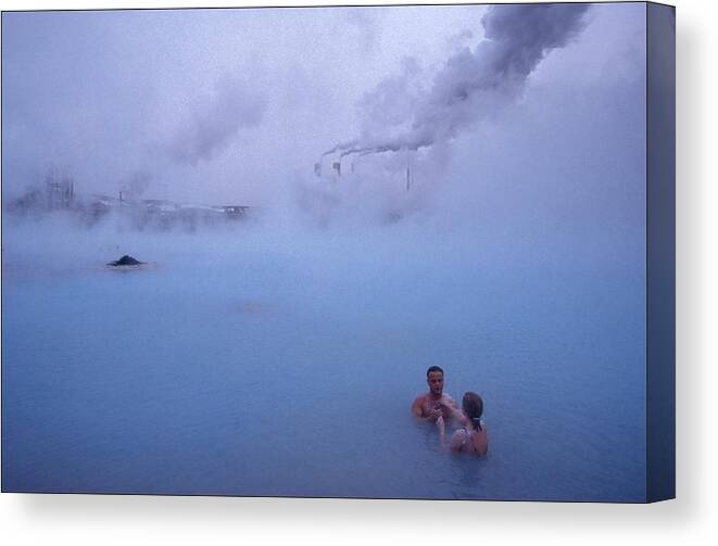 British Virgin Islands Canvas Print featuring the photograph Geo-thermal Power Station In Grindavik by Raphael Gaillarde