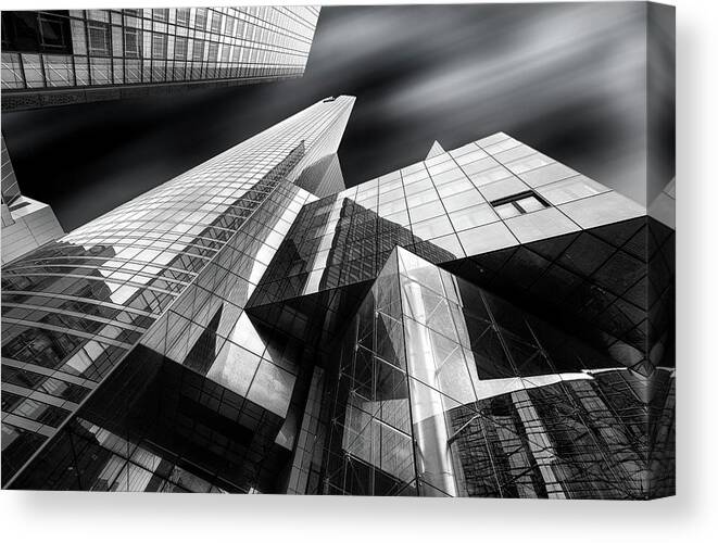 Defense Canvas Print featuring the photograph Glass City by Jess M. Garca