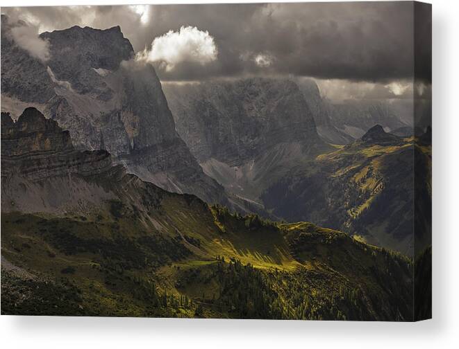 Landscape Canvas Print featuring the photograph Glimpse Of Light by Nina Pauli