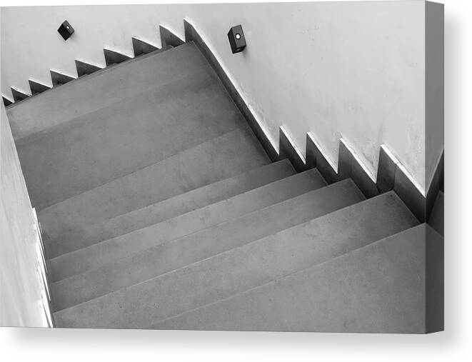 Minimalism Canvas Print featuring the photograph Going Downstairs by Prakash Ghai