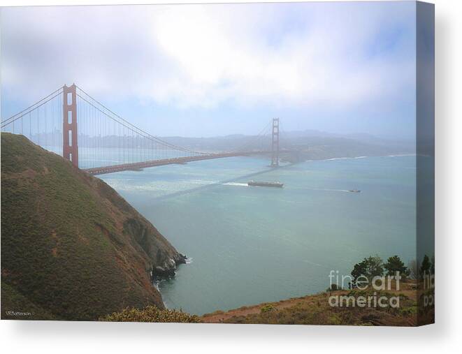 Golden Gate Bridge Canvas Print featuring the photograph Golden Gate Bridge by Veronica Batterson